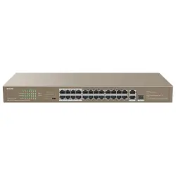 Tenda Tef1126P-24-250W 24Fe Poe Port (250W), 1Ge Uplink, 1Xcombo Sfp Switch