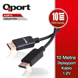 Qport 10M Display Kablo 1.2V (Yeni̇ Versi̇yon Ekran Kartlari İle Uyumlu) (Q-Dp10)